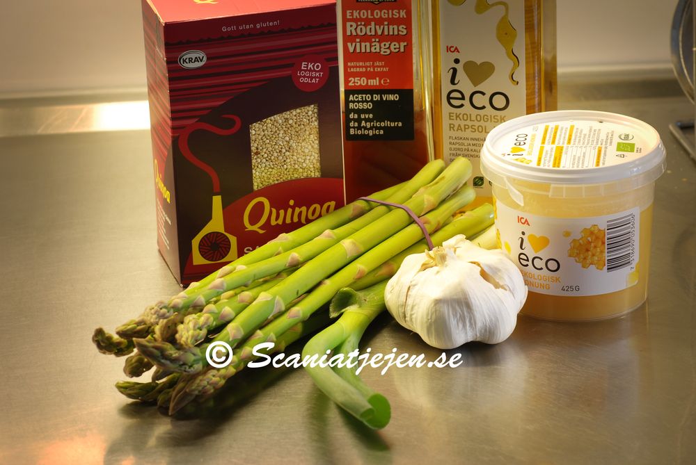 ingredienser quinoasallad med grillad sparris
