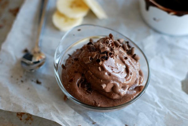 Chocolate banana ice cream, utan tillsatt socker // Baka Sockerfritt