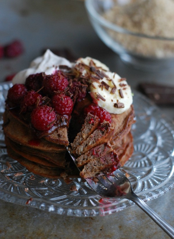 Healthy chocolate pancakes - Hälsosamma chokladpannkakor