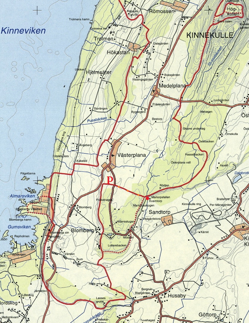 Karta Kinnekulleleden – Karta 2020