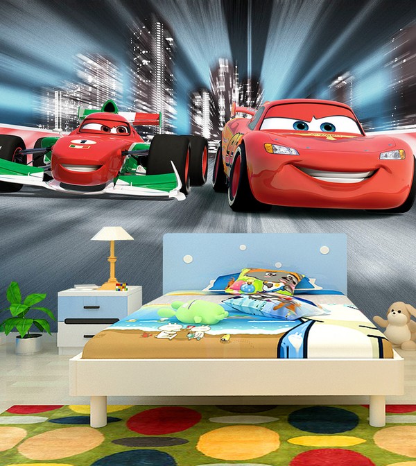 Disney Cars Tapet Bilar Pixar Fototapet Barn Tapet Barntapeter Fondtapet Barnrum