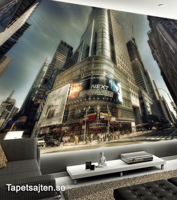 Tapet New York Times Square fototapet 3d fondvägg vardagsrum