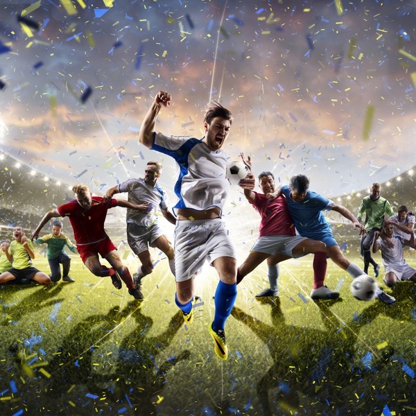 Fotbollstapet 3D Fototapet Fotboll