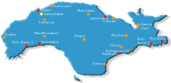 Karta över Samos – Karta 2020
