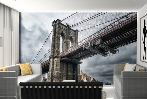 Fototapet New York Tapet Fondvägg Brooklyn Bridge New York Tapet