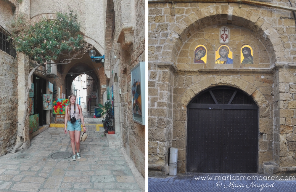 Jaffa / Yafo - gamla stan med smala gator och religiösa platser