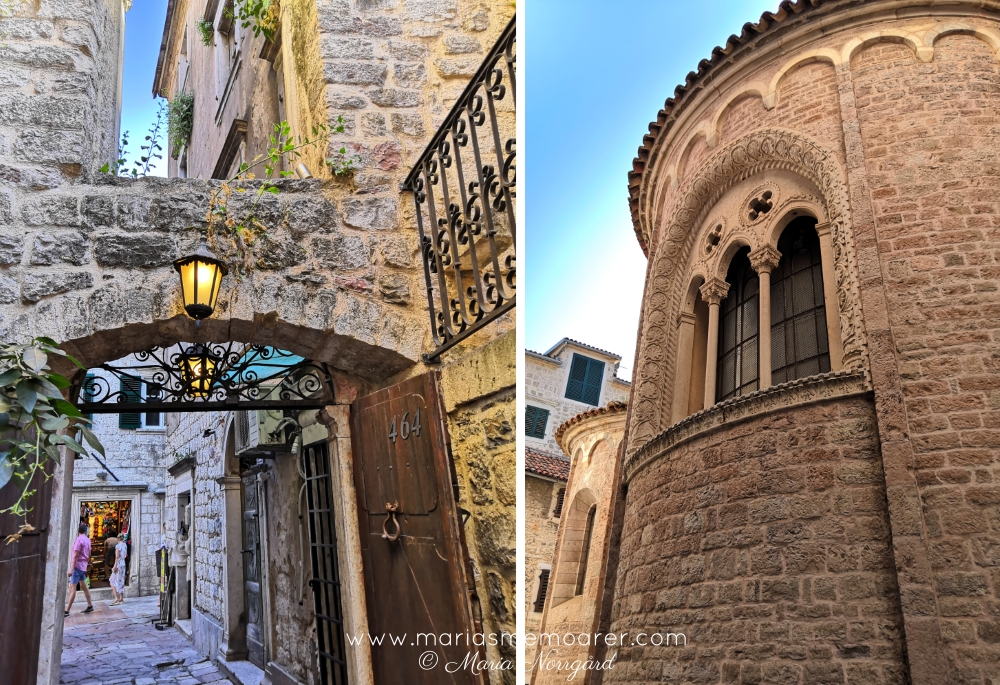 arkitektur i Kotor medeltida gamla stan, Montenegro