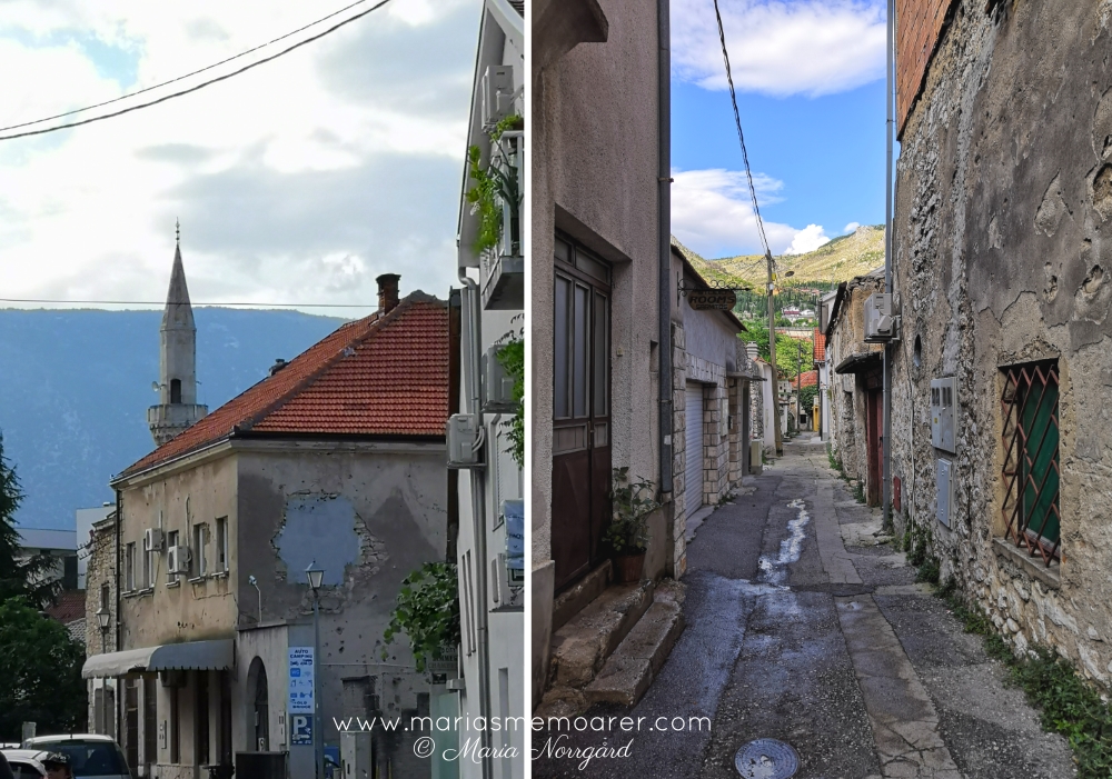 gator och kvarter i Mostar på västra sidan
