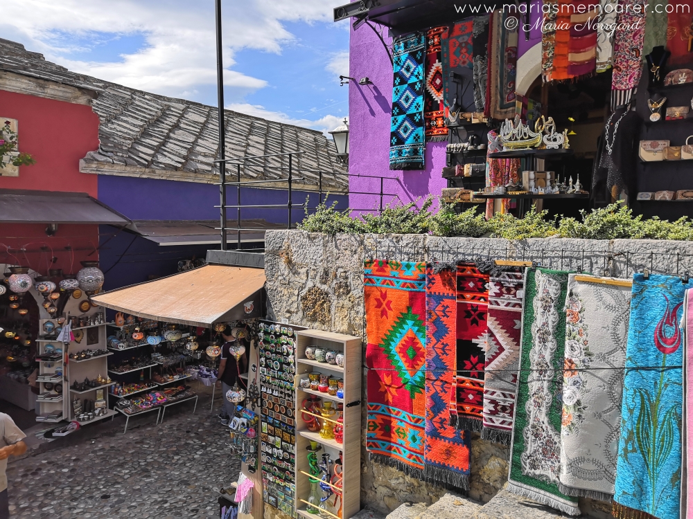 marknader och bazaarer i Mostar, Bosnien och Hercegovina