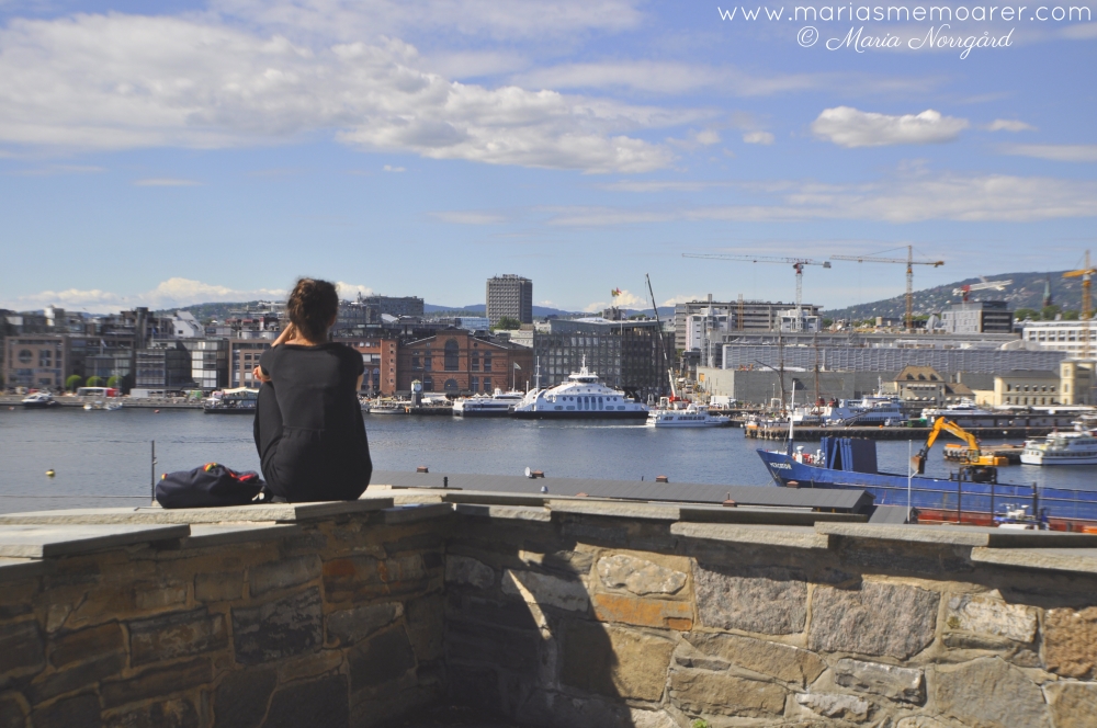 sightseeing in Oslo, Norway - Akershus fortress view over city