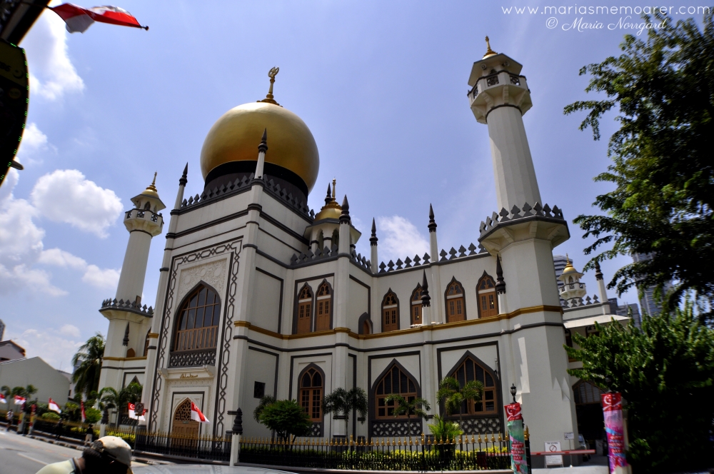 sevärda Masjid Sultan Mosque moské i Kampong Glam (muslimska stadsdelen) i Singapore