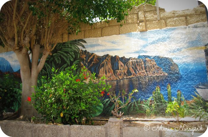 vackert street art i Los Cristianos, Teneriffa