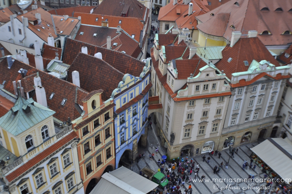 bästa vyerna i Prag från Old Town Hall vid torget