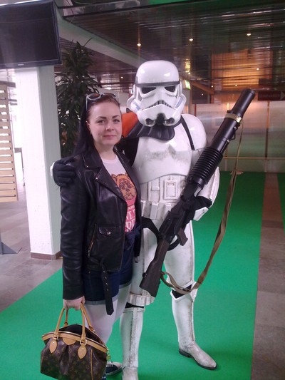 jag och en stormtrooper