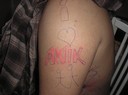 tatuering på min älskades arm...mitt finaste verk