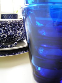 Blå dricksglas från IKEA
