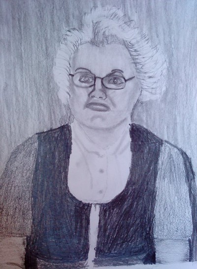 Jag har ritat av min farmor :D vila i frid <3 <3 