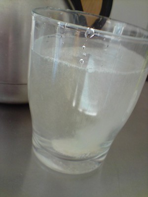 I ett glas med vatten