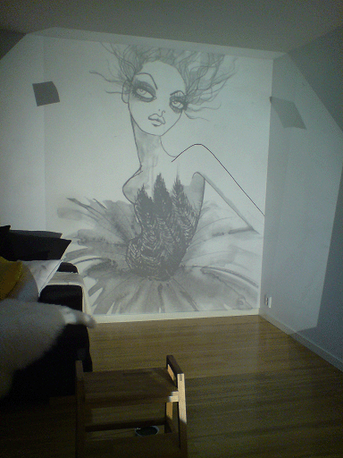 Cassandra Rhodin, väggmålning, tavla, målning, cassandra, rhodin