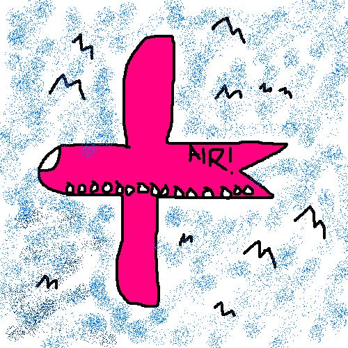 Ett rosa flygplan