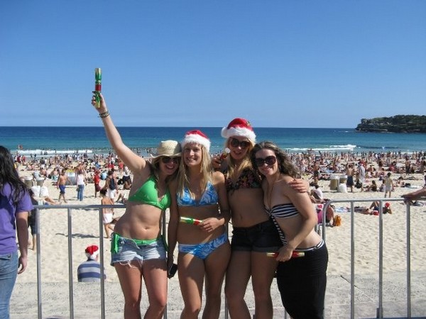 Bondi beach with friends