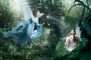 Where the magic begins, Julie Andrews as the blue fairy from Pinocchio and Abigial Breslin as Fira from Disney Fairies