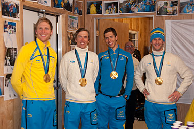 Daniel Rickardsson, Johan Olsson, Marcus Hellner och Anders Södergren
