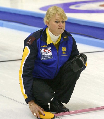 Anette Norbergs lag i Curling som tog en silvermedalj i EM:et 2008