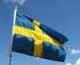 Svenska flaggan vajar stolt