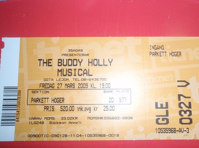 Biljett till Buddy Holly Musical