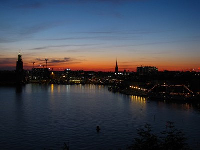 Stockholm på kvällen den 29 juni 2009.