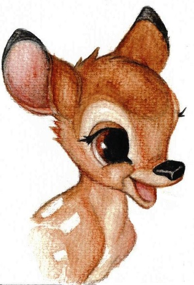 Bambi i akvarell