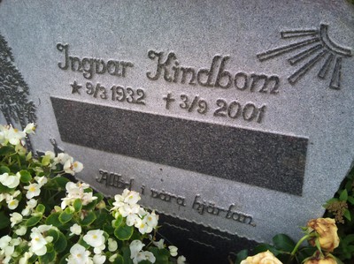 farfars grav  Ingvar Kindbom