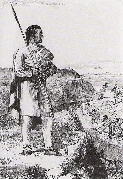 Kejsare Tewodros II av Etiopien, krigade mot England 1868. Teodoros inneslöt sig i bergfästningen Magdala och berövade sig själv livet, när fästningen erövrades i april 1868, men Etiopien förblev självständigt.