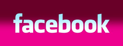 Pink facebook logo. rosa facebook logga