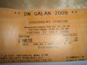 Min biljett ifrån DN-galan