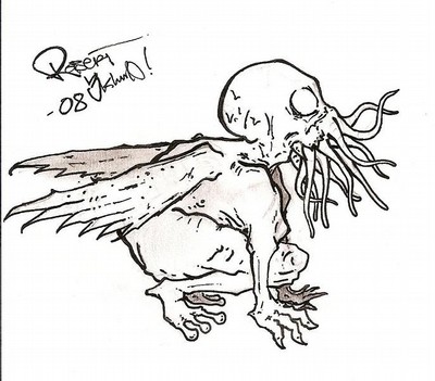 Cthulhu, drawing of robert eklund.