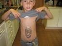 Lilleman med nya tatueringen :)