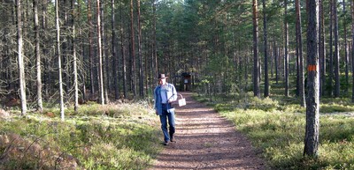 En skogspromenad med svampvittring är favoritsysselsättning för Torgny.