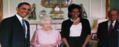 President Barack Obama, Drottning Elizabeth, Presidenthustru Michelle Obama samt Prins Philip.