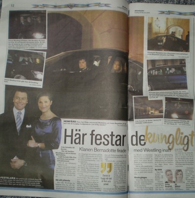 Aftonbladet skrev om fredagens förlovningsmiddag.