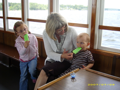 mormorsfika på båten