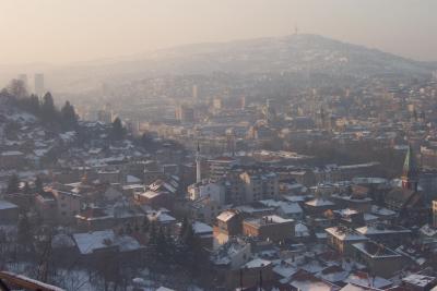 Sarajevo i solnedgång