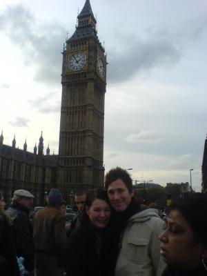 Jag och Pär framför Big Ben