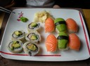 sushi med Paus hennes mat