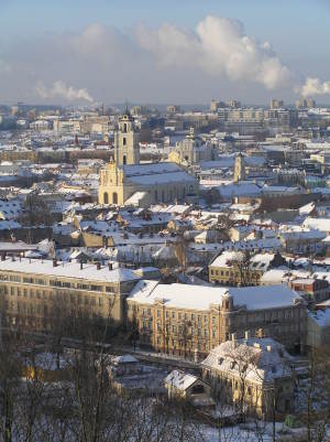 Utsikt över staden, fotot fran i morse, en superfin dag, men kall...