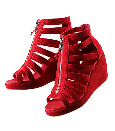 Röda sandaler platå skor H&M