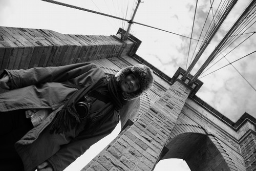 Jag på Brooklyn Bridge. Foto: Mailda Arnesson. 