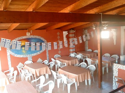 The restaurant outdoors when we begun to prepare for the grand opening of the outdoor café.