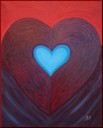 Hjärtats röst, målad 2002 på duk, 61x50 cm.